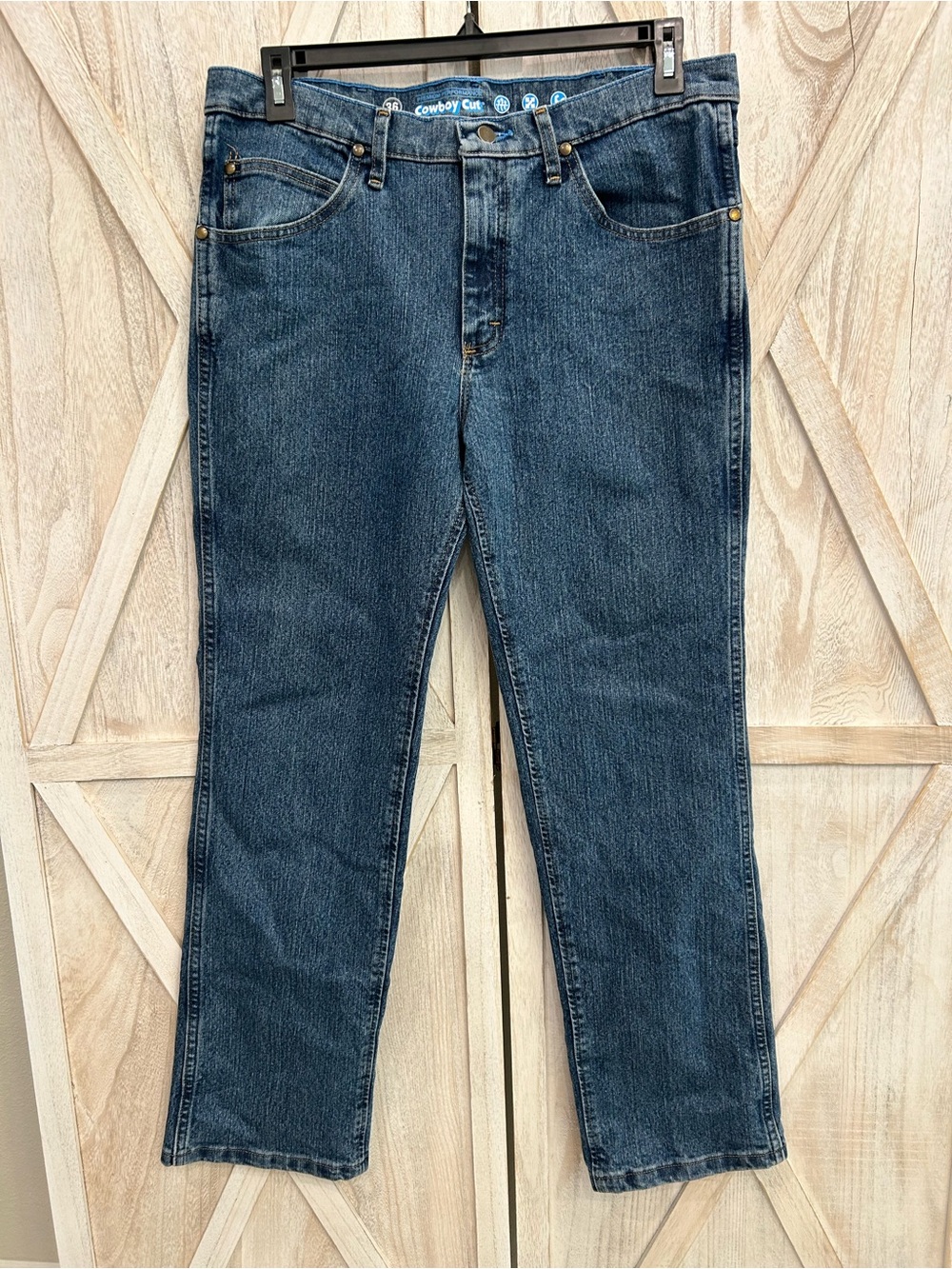 Wrangler 20X Cowboy Cut Performance Jeans Men's 34x32 Straight Leg Dark Wash